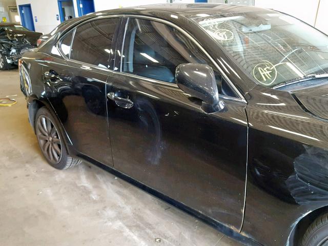 JTHCK262X75010395 - 2007 LEXUS IS 250 BLACK photo 9