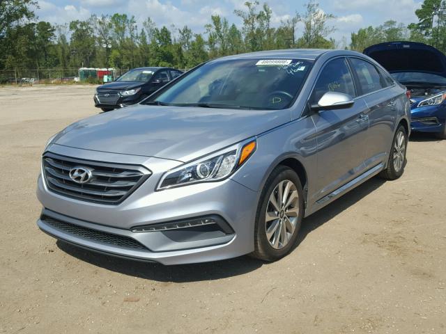 5NPE34AF0HH541054 - 2017 HYUNDAI SONATA SPO SILVER photo 2