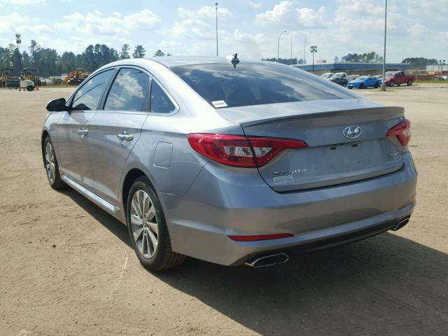 5NPE34AF0HH541054 - 2017 HYUNDAI SONATA SPO SILVER photo 3