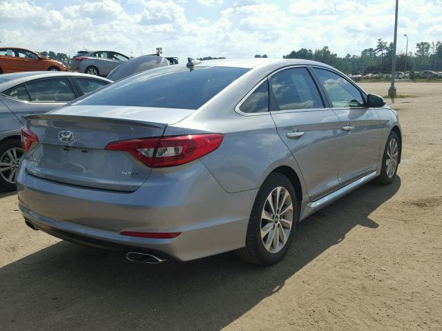 5NPE34AF0HH541054 - 2017 HYUNDAI SONATA SPO SILVER photo 4