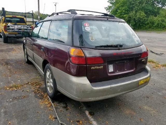 4S3BH6751Y7653929 - 2000 SUBARU LEGACY OUT RED photo 3