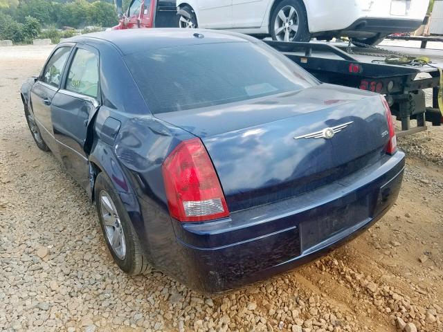 2C3LA43R87H880452 - 2007 CHRYSLER 300 BLUE photo 3