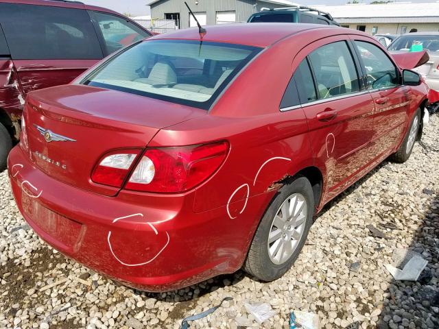 1C3LC46K27N517130 - 2007 CHRYSLER SEBRING RED photo 4