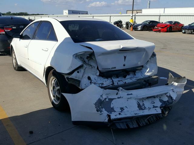 1G2ZF58B174193470 - 2007 PONTIAC G6 VALUE L WHITE photo 3