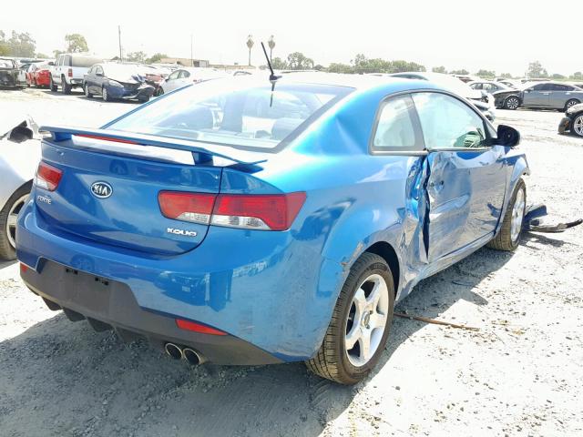 KNAFU6A29D5743912 - 2013 KIA FORTE EX BLUE photo 4