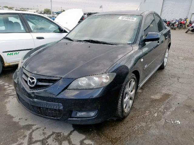 JM1BK323581824531 - 2008 MAZDA 3 S BLACK photo 2