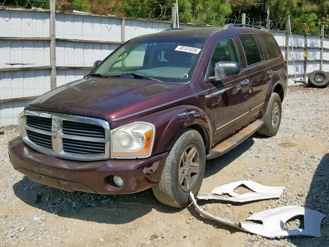 1D4HB58D84F240128 - 2004 DODGE DURANGO LI PURPLE photo 2