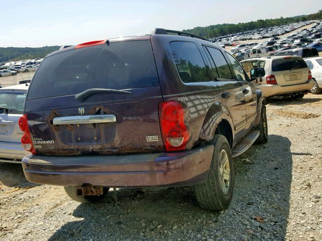 1D4HB58D84F240128 - 2004 DODGE DURANGO LI PURPLE photo 4