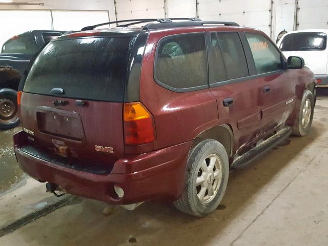 1GKDT13S552271292 - 2005 GMC ENVOY BURGUNDY photo 4