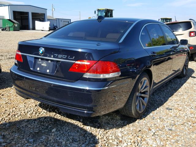 WBAHN83547DT65386 - 2007 BMW 750 BLUE photo 4