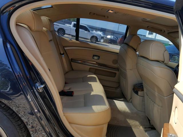 WBAHN83547DT65386 - 2007 BMW 750 BLUE photo 6