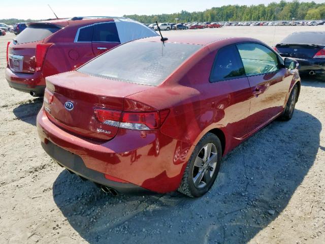 KNAFU6A27A5183786 - 2010 KIA FORTE EX RED photo 4