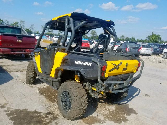 3JBKXLP12BJ000283 - 2011 CAN-AM COMMANDER YELLOW photo 3