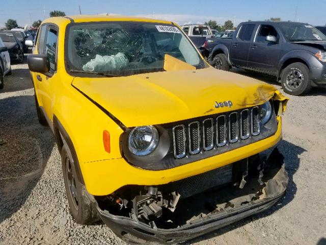 ZACCJAAB9HPG00215 - 2017 JEEP RENEGADE S 黄色 照片 1