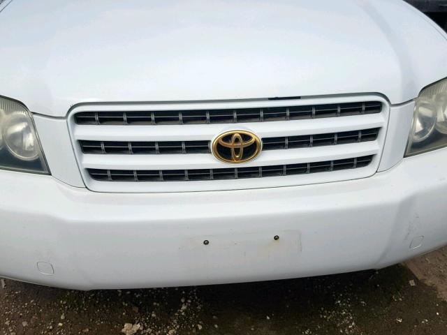 JTEHF21A310028652 - 2001 TOYOTA HIGHLANDER WHITE photo 9