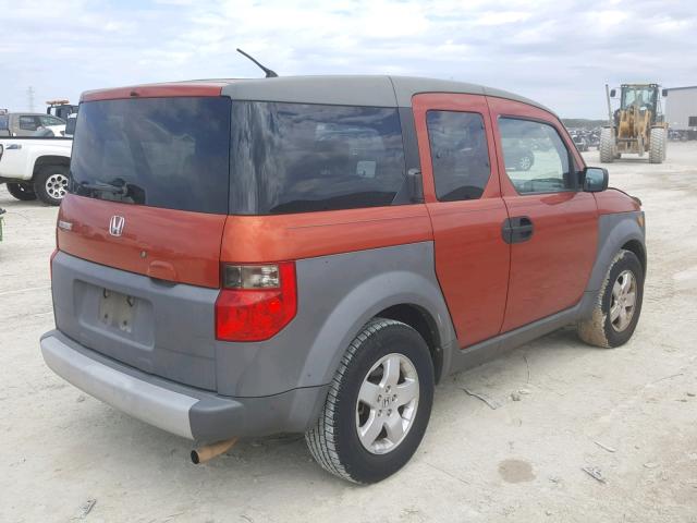 5J6YH28664L022342 - 2004 HONDA ELEMENT EX ORANGE photo 4