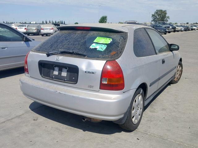 2HGEJ6448WH120220 - 1998 HONDA CIVIC DX SILVER photo 4