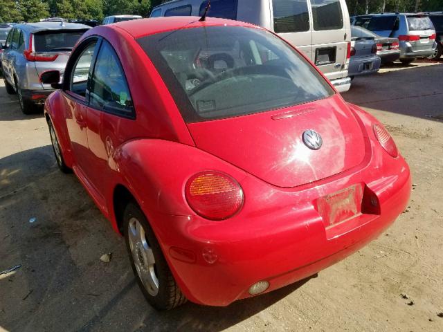 3VWBB61C0WM011338 - 1998 VOLKSWAGEN NEW BEETLE წითელი ფოტო 3