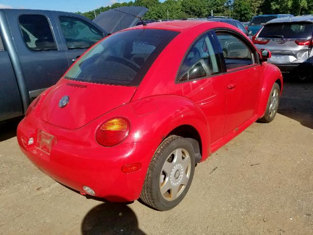 3VWBB61C0WM011338 - 1998 VOLKSWAGEN NEW BEETLE წითელი ფოტო 4