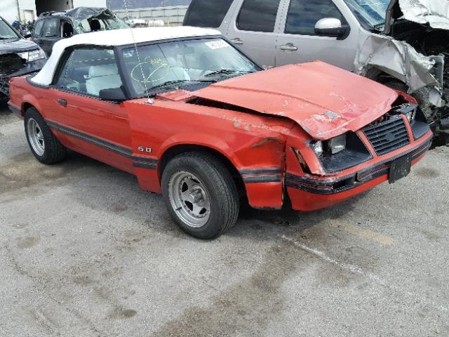 1FABP27M3EF152924 - 1984 FORD MUSTANG GL RED photo 1