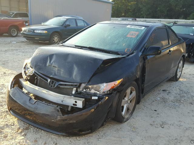 2HGFG12948H575038 - 2008 HONDA CIVIC EXL BLACK photo 2