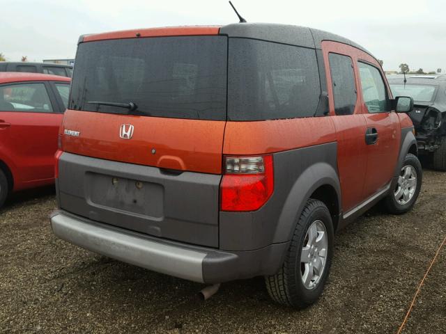 5J6YH28564L035681 - 2004 HONDA ELEMENT EX ORANGE photo 4