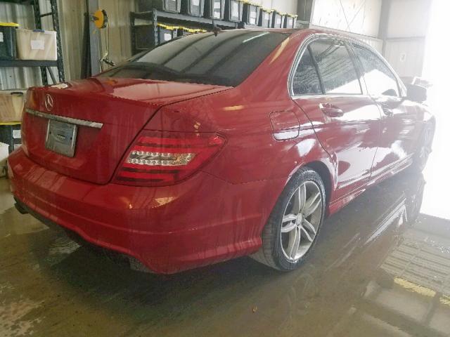 WDDGF4HB0DR263641 - 2013 MERCEDES-BENZ C 250 RED photo 4