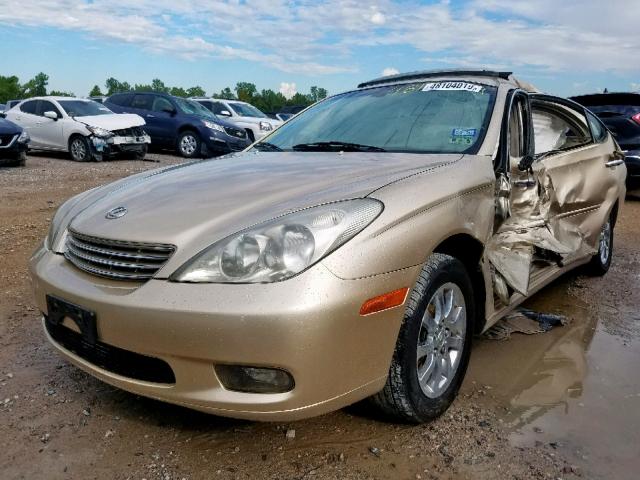 JTHBF30G020075336 - 2002 LEXUS ES 300 TAN photo 2