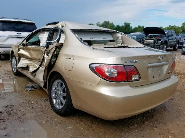 JTHBF30G020075336 - 2002 LEXUS ES 300 TAN photo 3