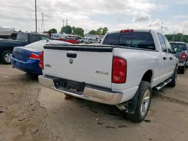 1D7HU18268J215204 - 2008 DODGE RAM 1500 S WHITE photo 4