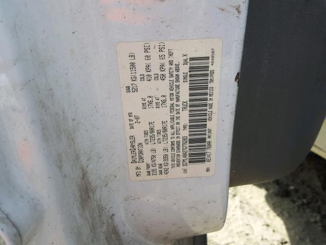 3D7ML48A27G776283 - 2007 DODGE RAM 3500 S WHITE photo 10