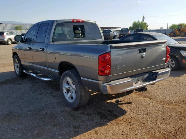 1D7HA18247S236196 - 2007 DODGE RAM 1500 S GRAY photo 3