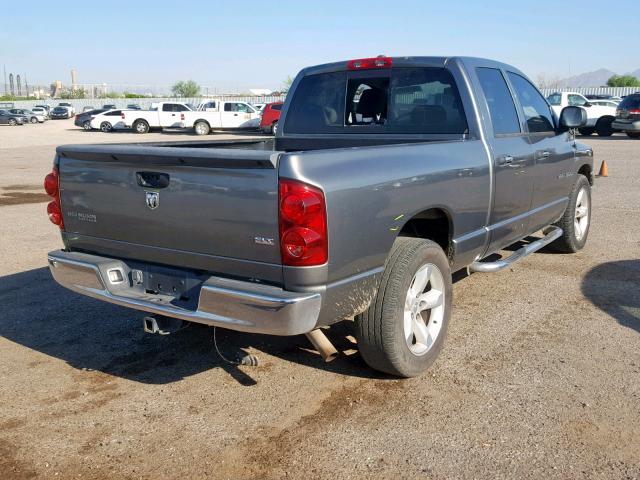 1D7HA18247S236196 - 2007 DODGE RAM 1500 S GRAY photo 4