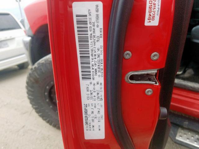 3C6UR5ML8DG617003 - 2013 RAM 2500 SLT 红色 照片 10