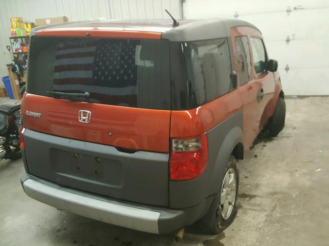 5J6YH28594L028417 - 2004 HONDA ELEMENT EX ORANGE photo 4