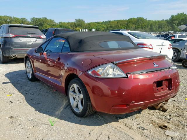 4A3AL25F87E073177 - 2007 MITSUBISHI ECLIPSE SP BURGUNDY photo 3