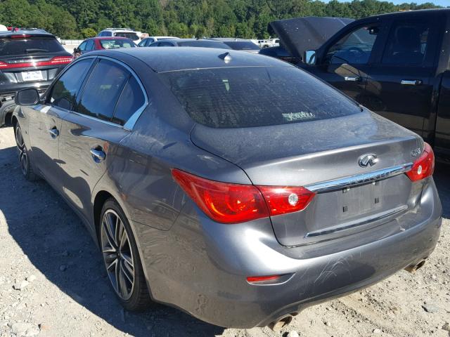 JN1BV7AP3EM685192 - 2014 INFINITI Q50 BASE GRAY photo 3