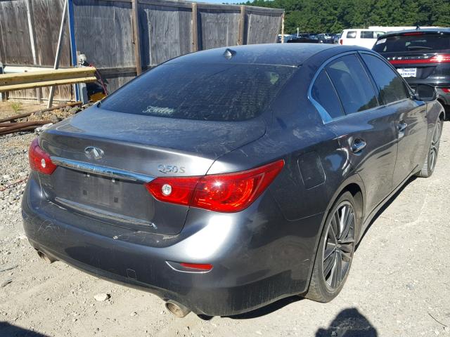 JN1BV7AP3EM685192 - 2014 INFINITI Q50 BASE GRAY photo 4