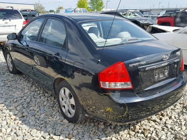 KNAFE121385565488 - 2008 KIA SPECTRA EX BLACK photo 3