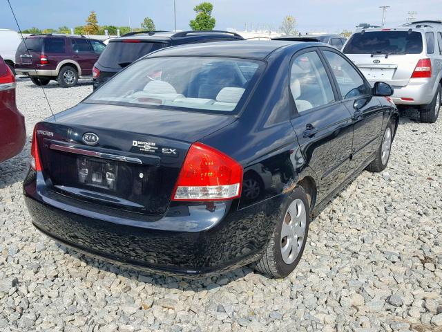 KNAFE121385565488 - 2008 KIA SPECTRA EX BLACK photo 4