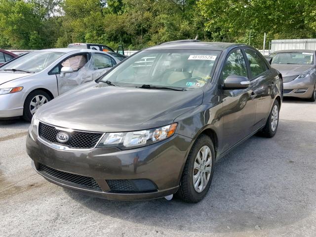 KNAFU4A25A5239695 - 2010 KIA FORTE EX BROWN photo 2