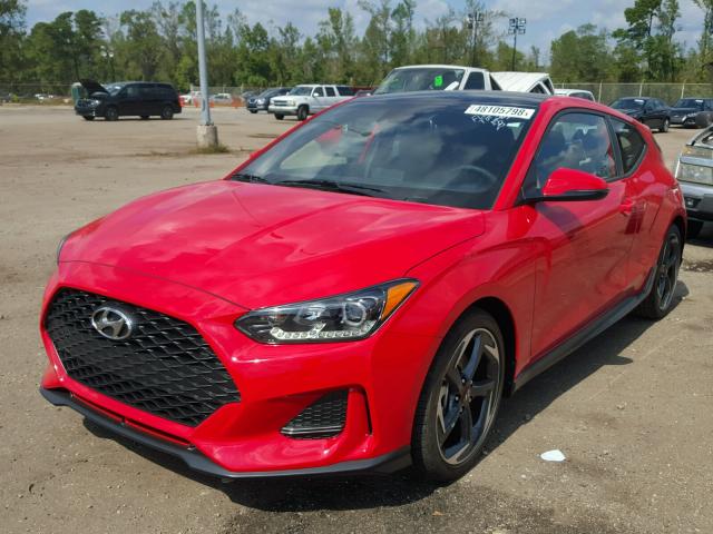 KMHTH6AB7KU010296 - 2019 HYUNDAI VELOSTER T RED photo 2