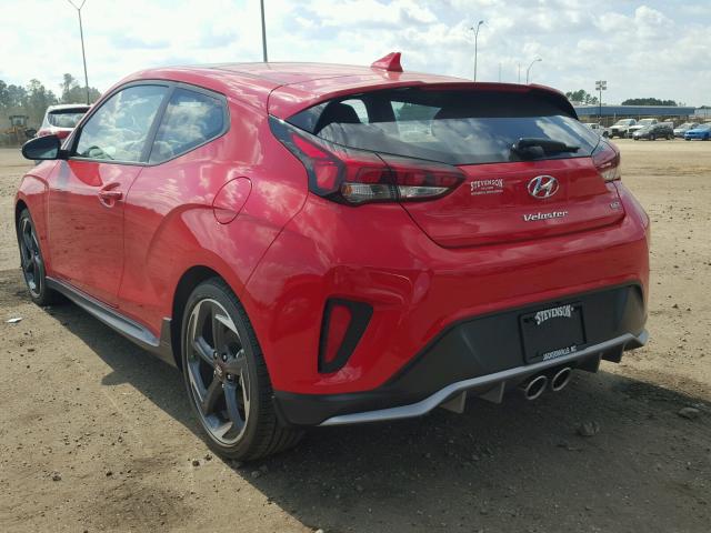 KMHTH6AB7KU010296 - 2019 HYUNDAI VELOSTER T RED photo 3