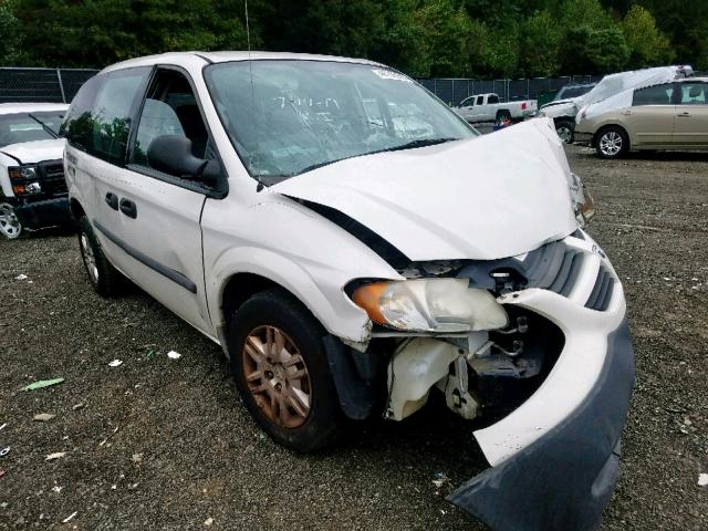 1D4GP25R77B116861 - 2007 DODGE CARAVAN SE WHITE photo 1