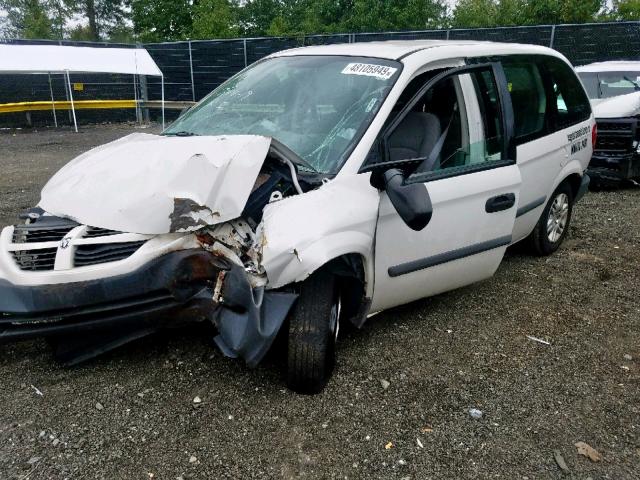 1D4GP25R77B116861 - 2007 DODGE CARAVAN SE WHITE photo 2