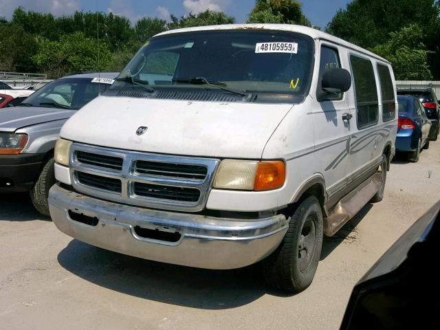 2B6HB11Z71K558075 - 2001 DODGE RAM VAN B1 WHITE photo 2