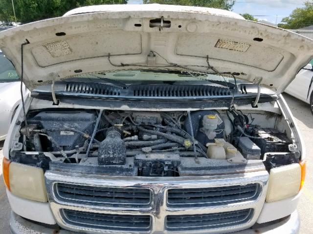 2B6HB11Z71K558075 - 2001 DODGE RAM VAN B1 WHITE photo 7