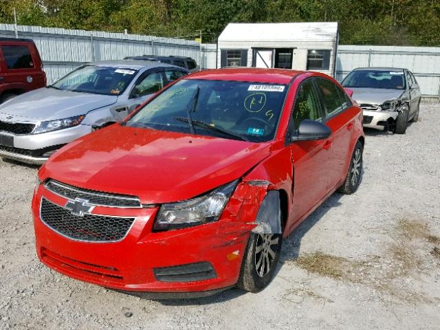 1G1PB5SH8E7271226 - 2014 CHEVROLET CRUZE LS RED photo 2