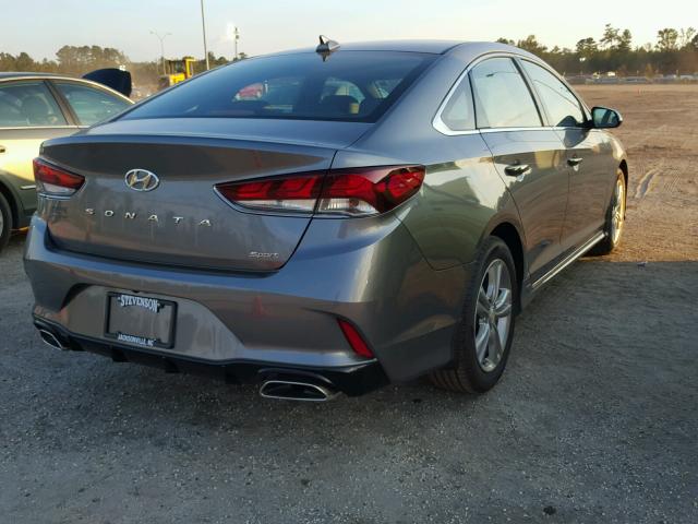 5NPE34AF0JH717543 - 2018 HYUNDAI SONATA SPO GRAY photo 4