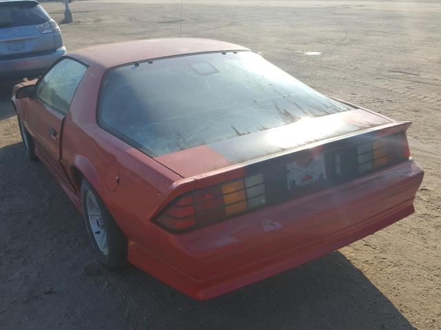 1G1FP23T1NL150799 - 1992 CHEVROLET CAMARO RS RED photo 3